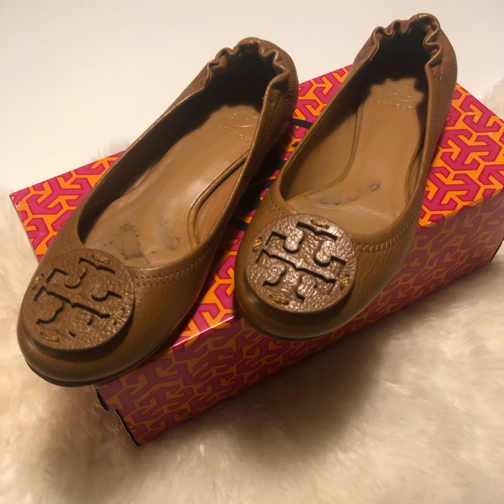 Tory Burch Reva Flats - Royal Tan - 5.5